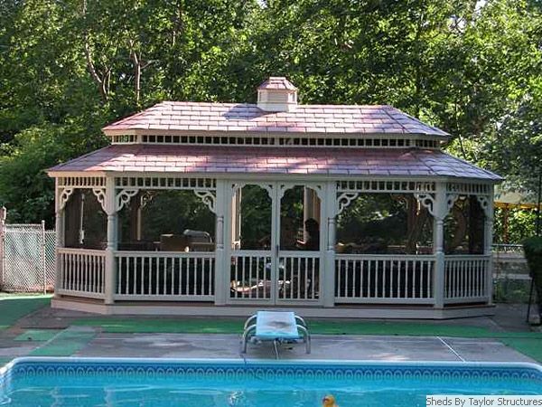 Vinyl Oval Gazebo 6