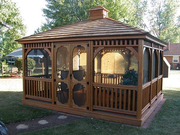 Wood Rectangle Gazebo 2
