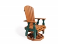 Fanback Swivel Glider cedar grn